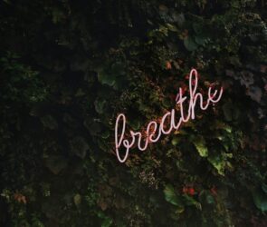 Breathe neon signage